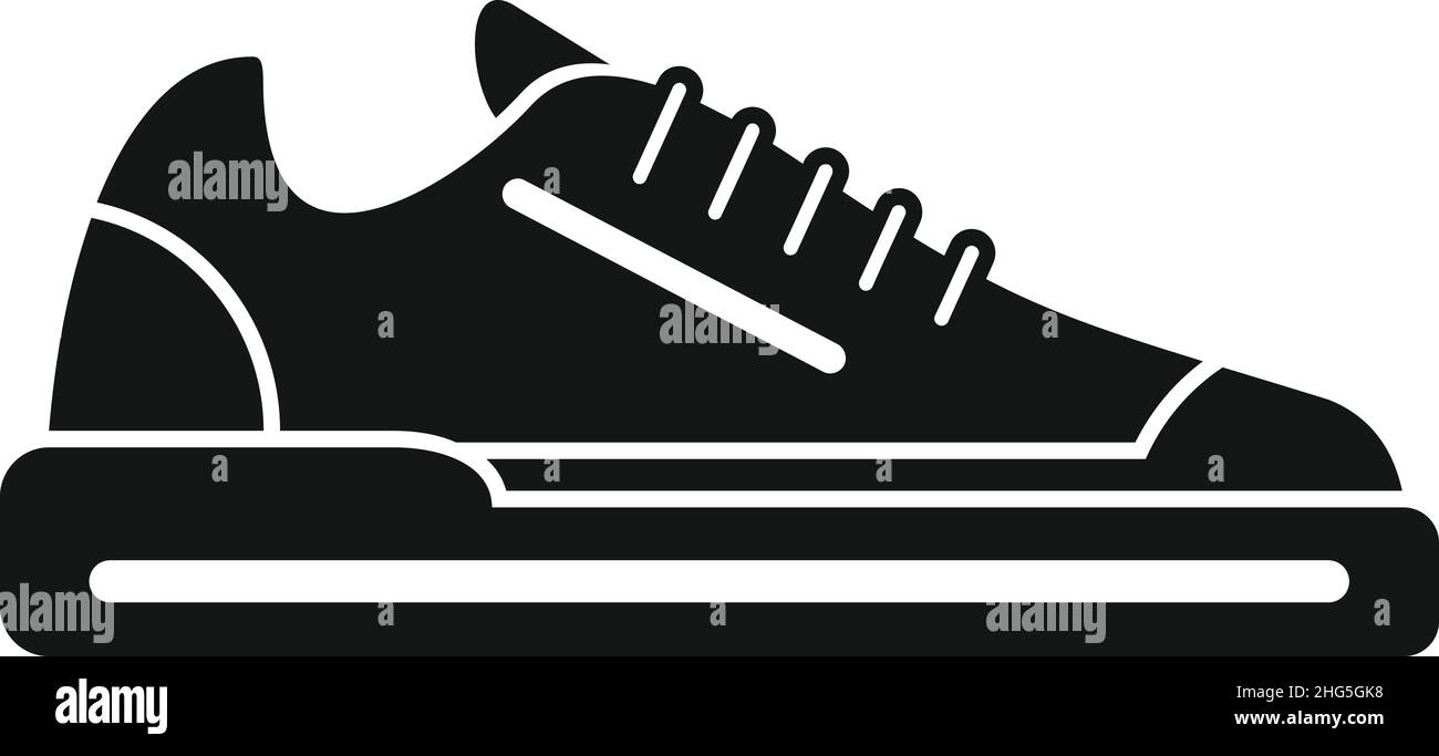 Chaussure basket icône simple Vector.Chaussures de course.Course de fitness Illustration de Vecteur