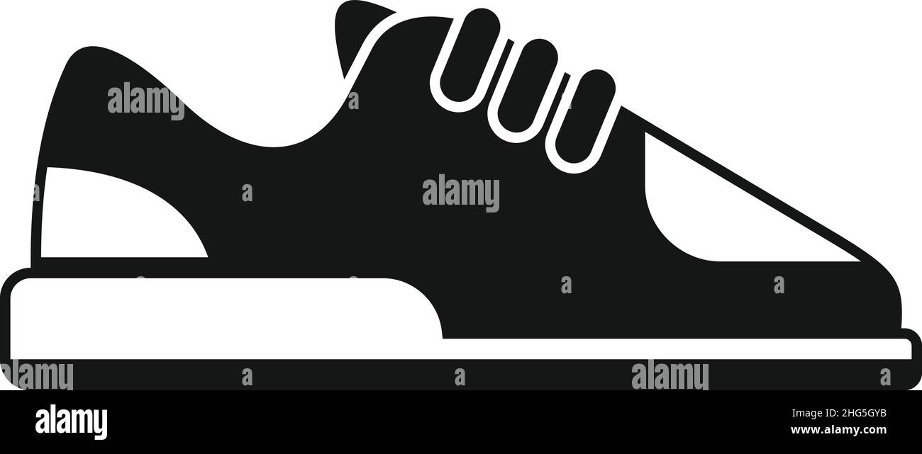 Basket icône sneaker vecteur simple.Chaussures de sport.Exécuter la conception Illustration de Vecteur