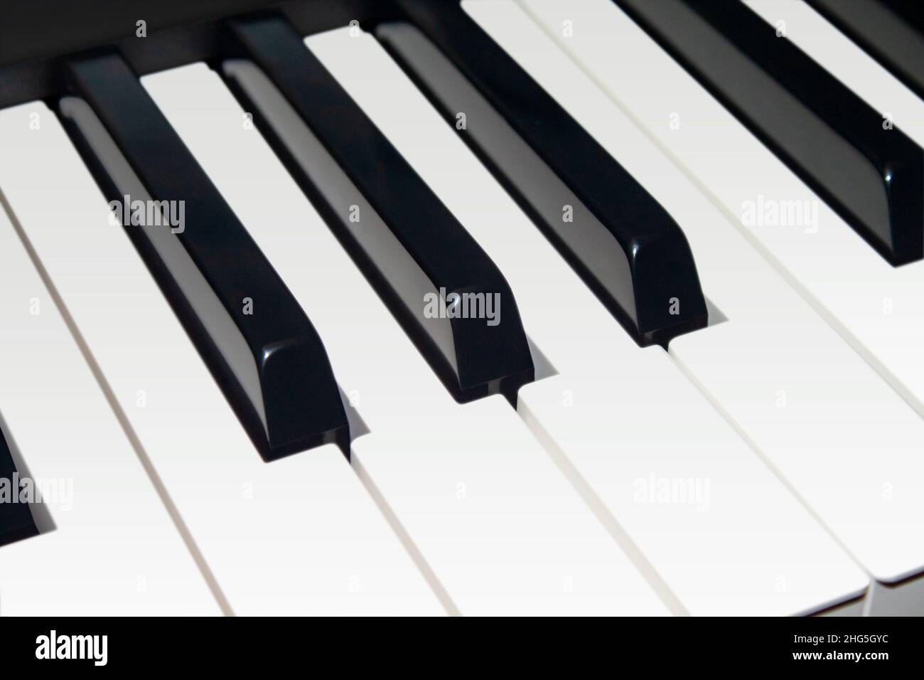 Touches de piano noir et blanc Banque D'Images