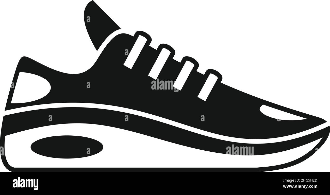 Icône sneaker de l'athlète vecteur simple.Chaussures de sport.Exécuter la conception Illustration de Vecteur