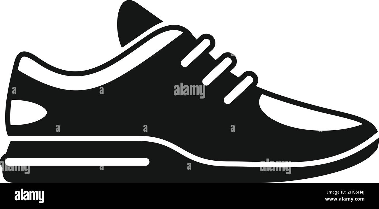 Icône de sneaker moderne vecteur simple.Chaussures de sport.Courez à la mode Illustration de Vecteur