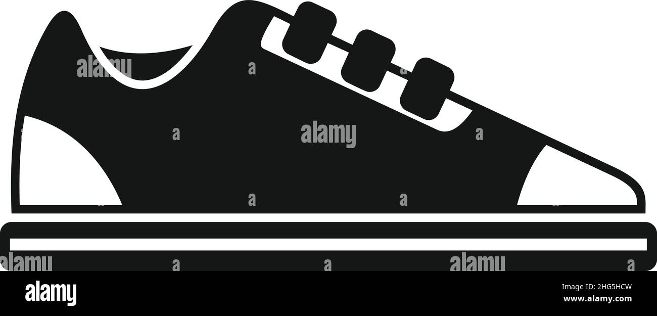 Voir la sneaker Icon simple Vector.Chaussures de sport.Entraîneur de mode Illustration de Vecteur