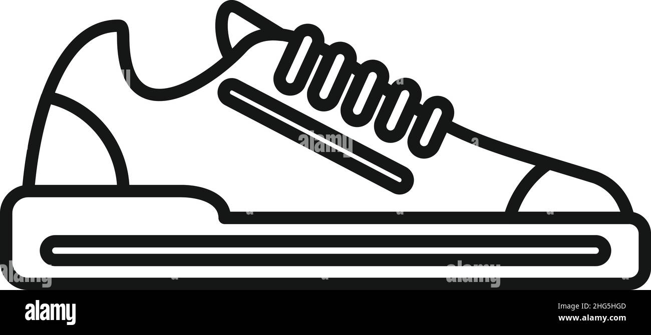 Silhouette d'icône de chaussure de basket vectorielle.Chaussures de course.Course de fitness Illustration de Vecteur
