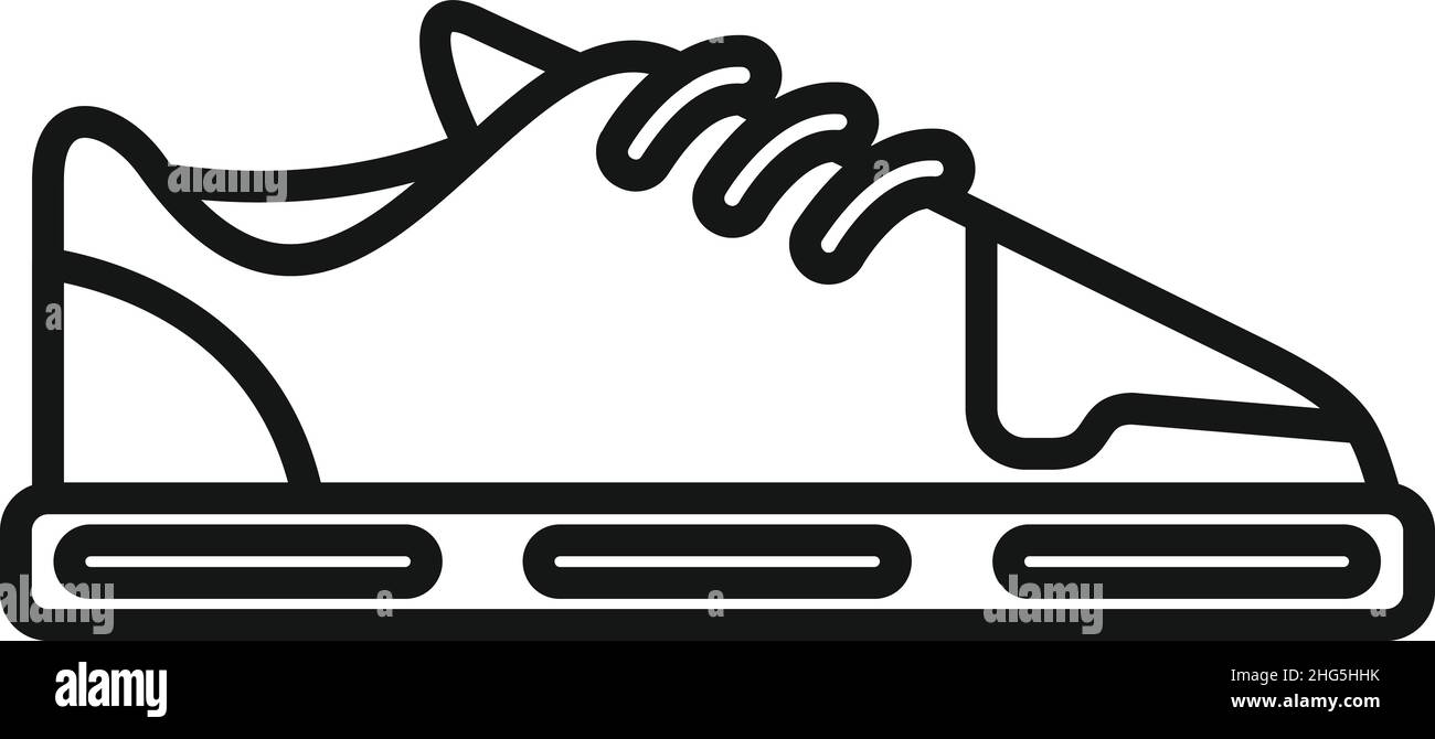 Motif sneaker, motif icône, contour vectoriel.Chaussures de sport.Course de fitness Illustration de Vecteur