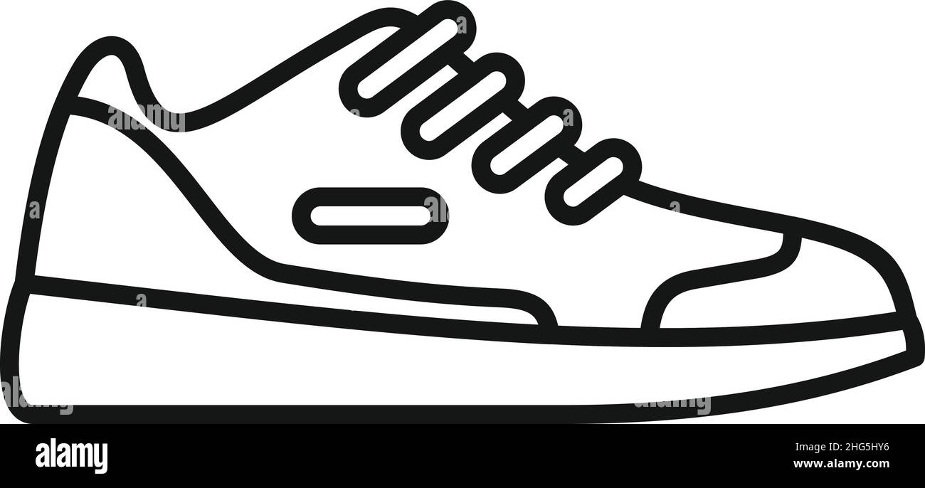 Jordan Sneaker Icon Outline Vector.Chaussures de sport.Exécuter la conception Illustration de Vecteur