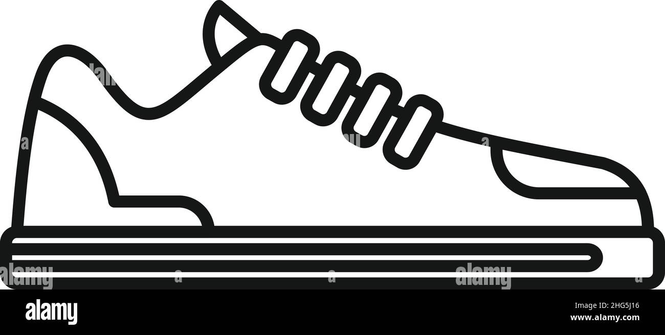 Solde Sneaker Icon Outline Vector.Chaussures de sport.Courez à la mode Illustration de Vecteur