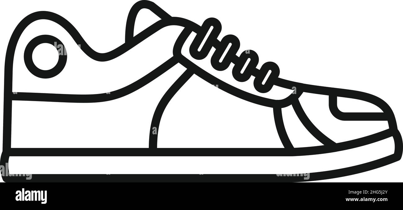Basket taille basse Icon Outline Vector.Chaussures de sport.Courez à la mode Illustration de Vecteur