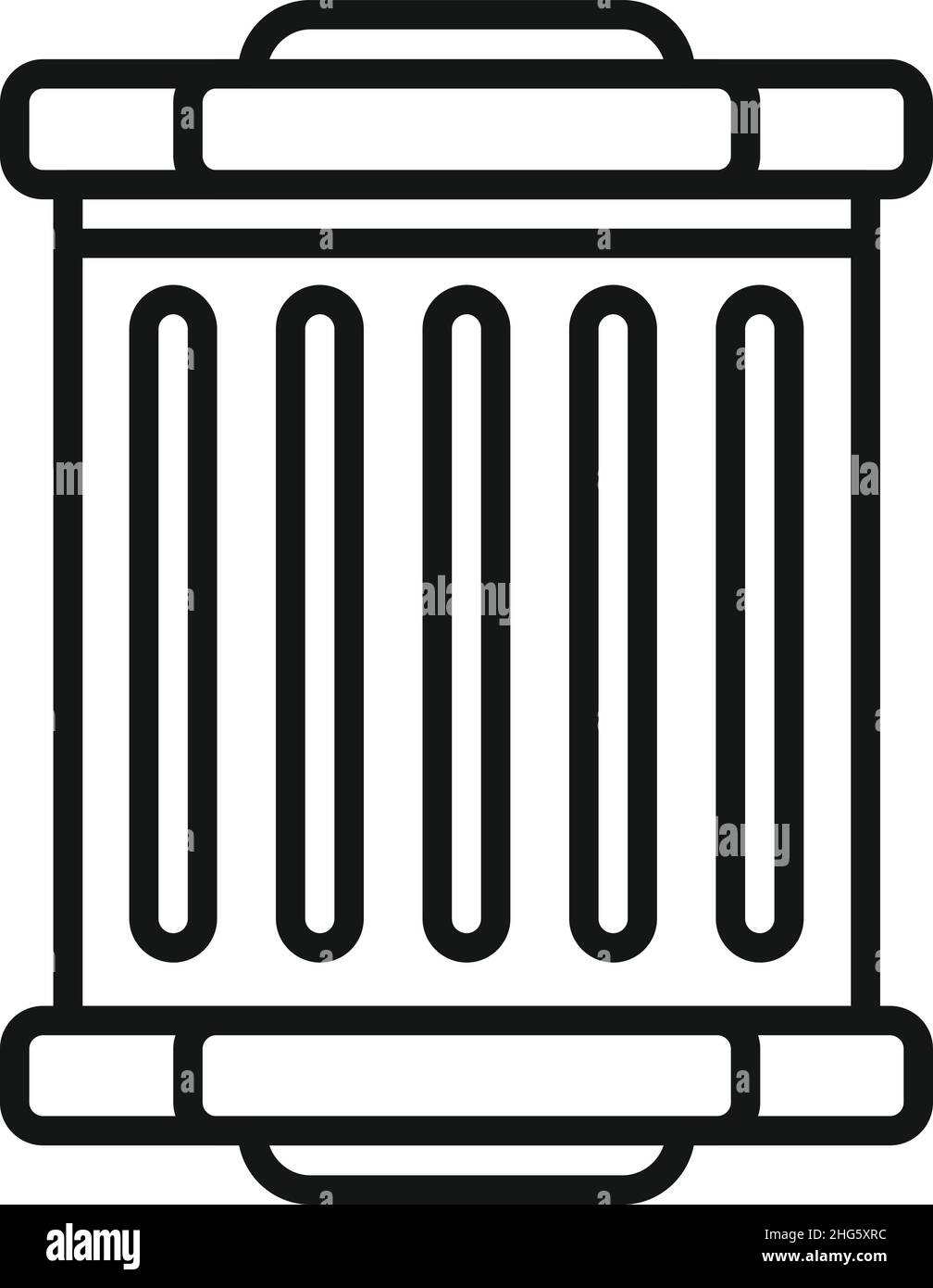 Vecteur de contour de l'icône de filtre de voiture.Huile d'air.Cabine automatique Illustration de Vecteur