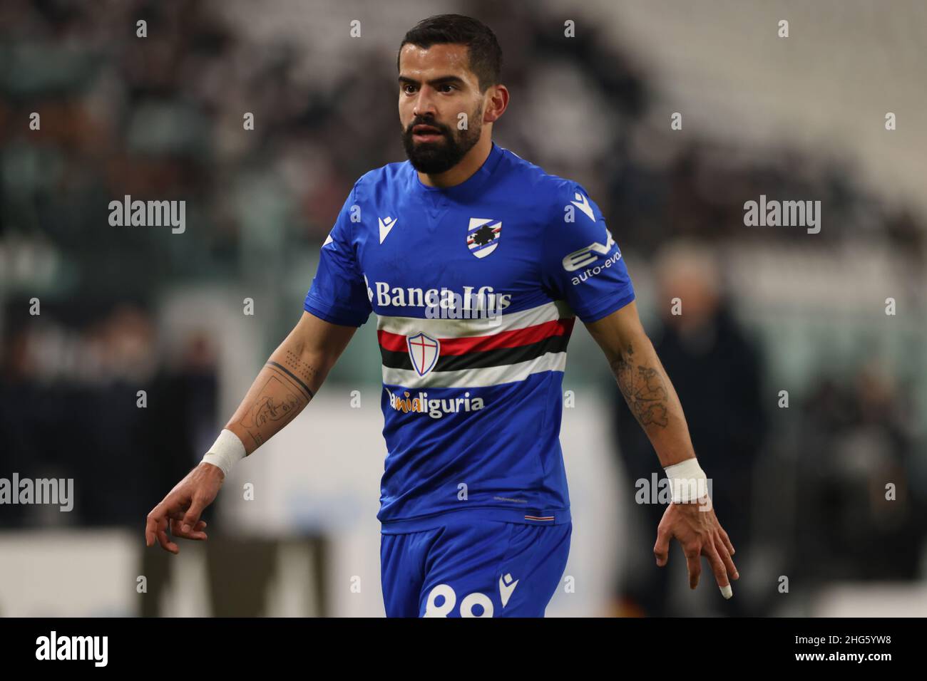 Turin, Italie, le 18th janvier 2022.Tomas Rincon de l'UC Sampdoria lors du match de Coppa Italia au stade Allianz, à Turin.Le crédit photo devrait se lire: Jonathan Moscrop / Sportimage Banque D'Images