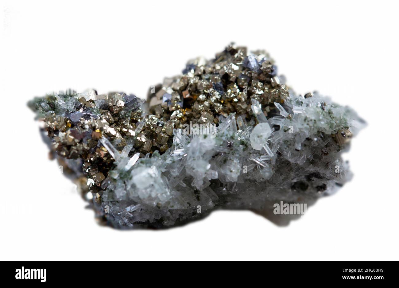 pyrite minéral spécimen pierre géologie roche cristal de gemme Banque D'Images