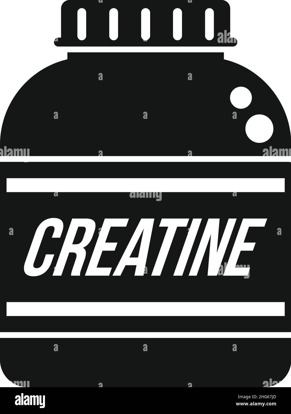 Symbole de masse de protéines vecteur simple.Conteneur sport.Salle de gym Illustration de Vecteur