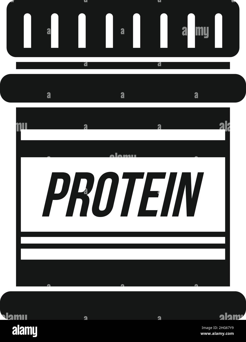 Symbole de masse de protéines vecteur simple.Nutrition sportive.Nourriture pour la salle de gym Illustration de Vecteur