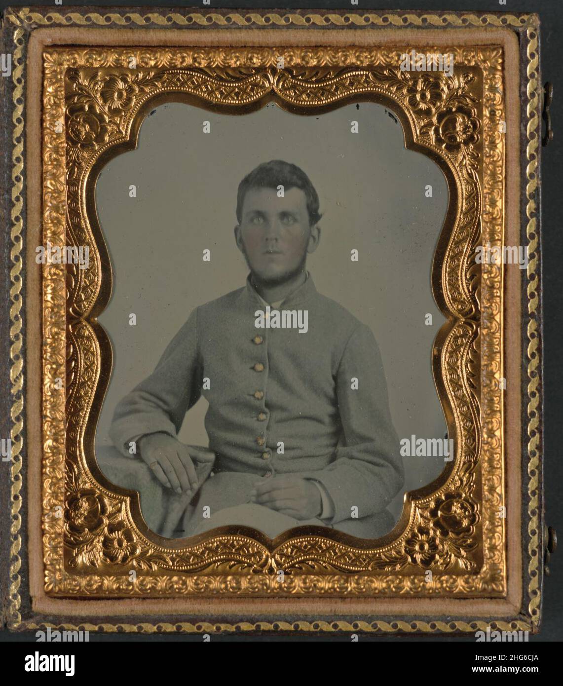 Le sergent William T. Belew de société H, 57e Régiment d'infanterie de Virginie Banque D'Images