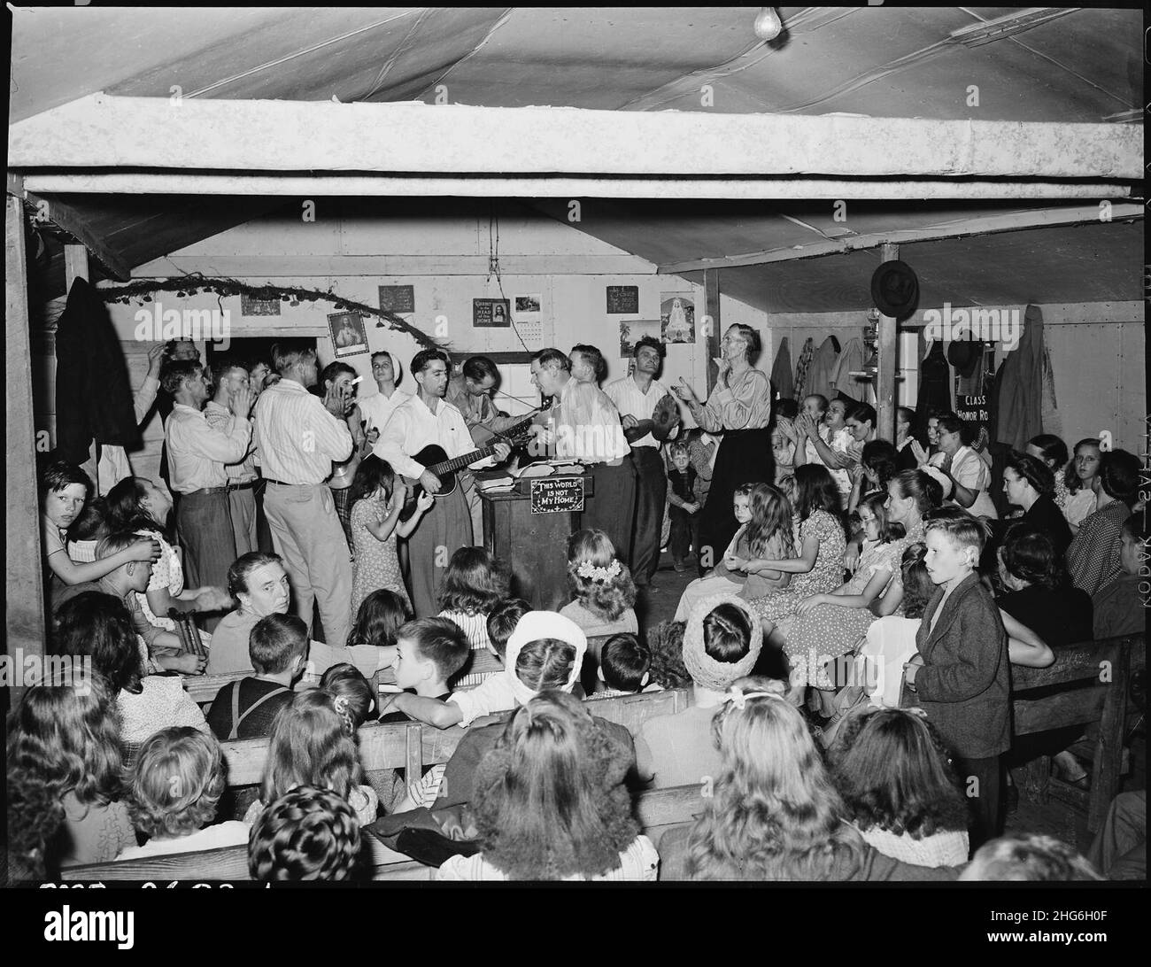 Services à l'Église pentecôtiste de Dieu. Lejunior, Harlan County, Kentucky. Banque D'Images