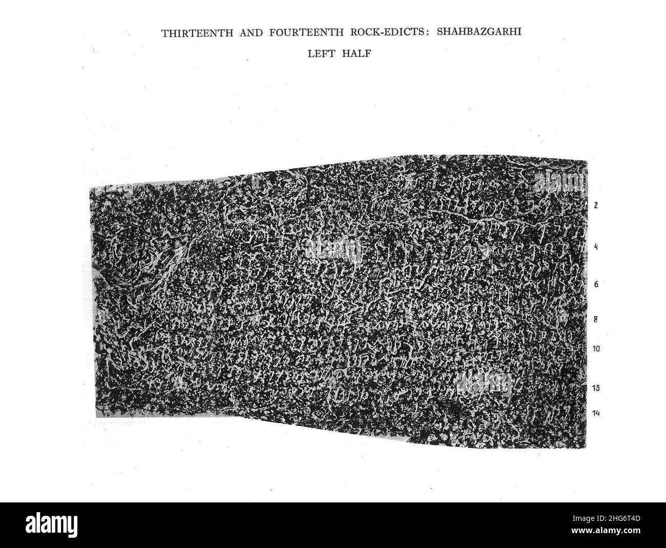 Shahbazgarhi édit 13-14 moitié gauche. Banque D'Images