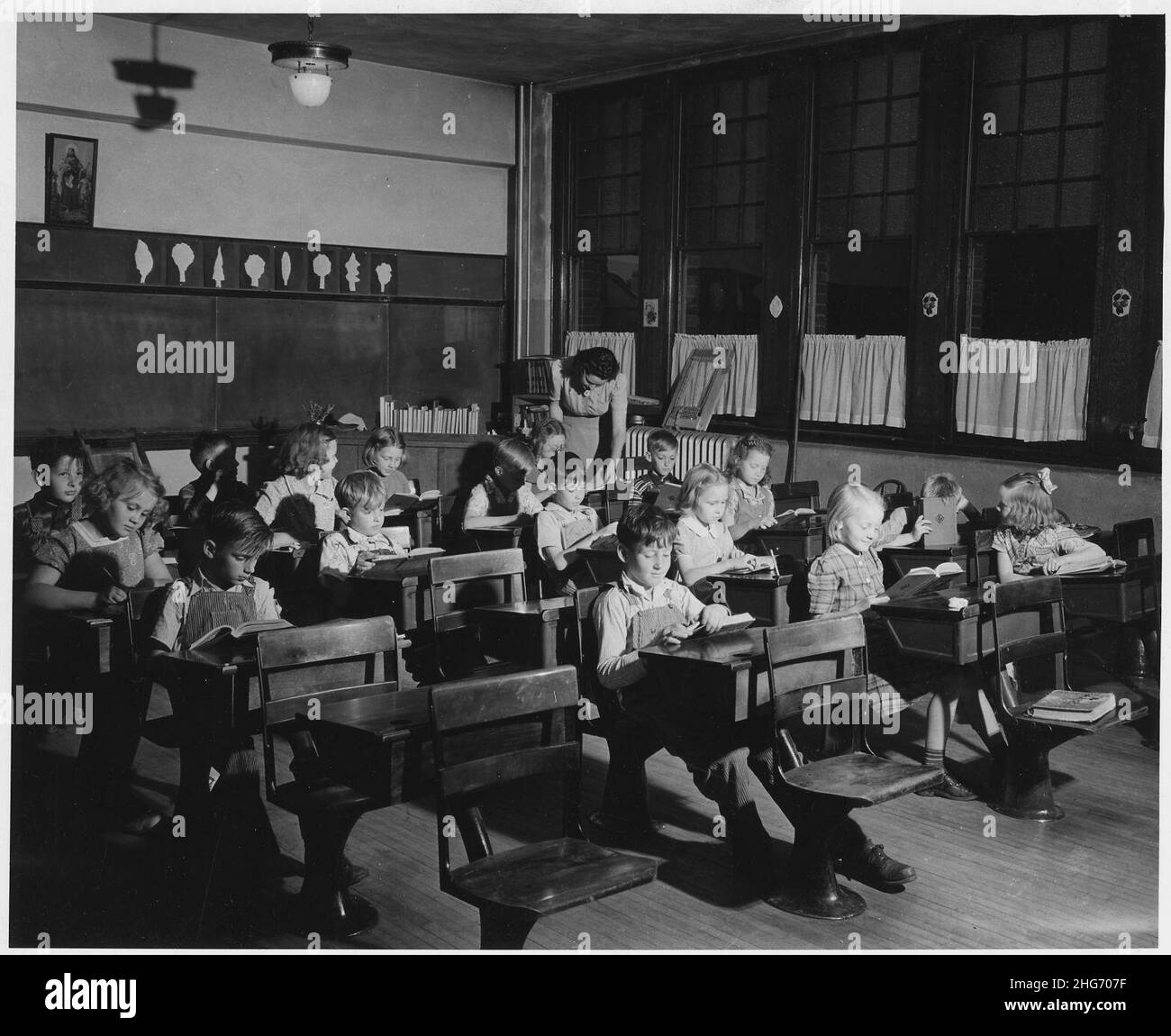 Shelby County, Iowa.L'attitude générale de cette communauté à l'égard de l'éducation est que chaque enfant shou ... Banque D'Images