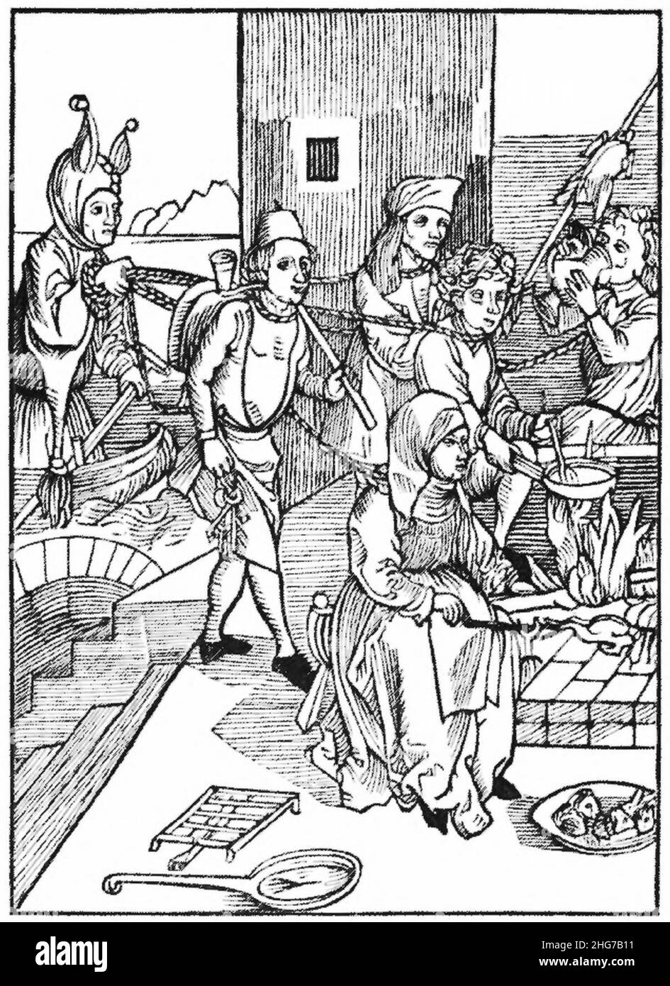 Shyp des Funes des Worlde 77, du Foliy des Cokes, des Butlers et d'autres Oflyhiers des Housholde. Banque D'Images