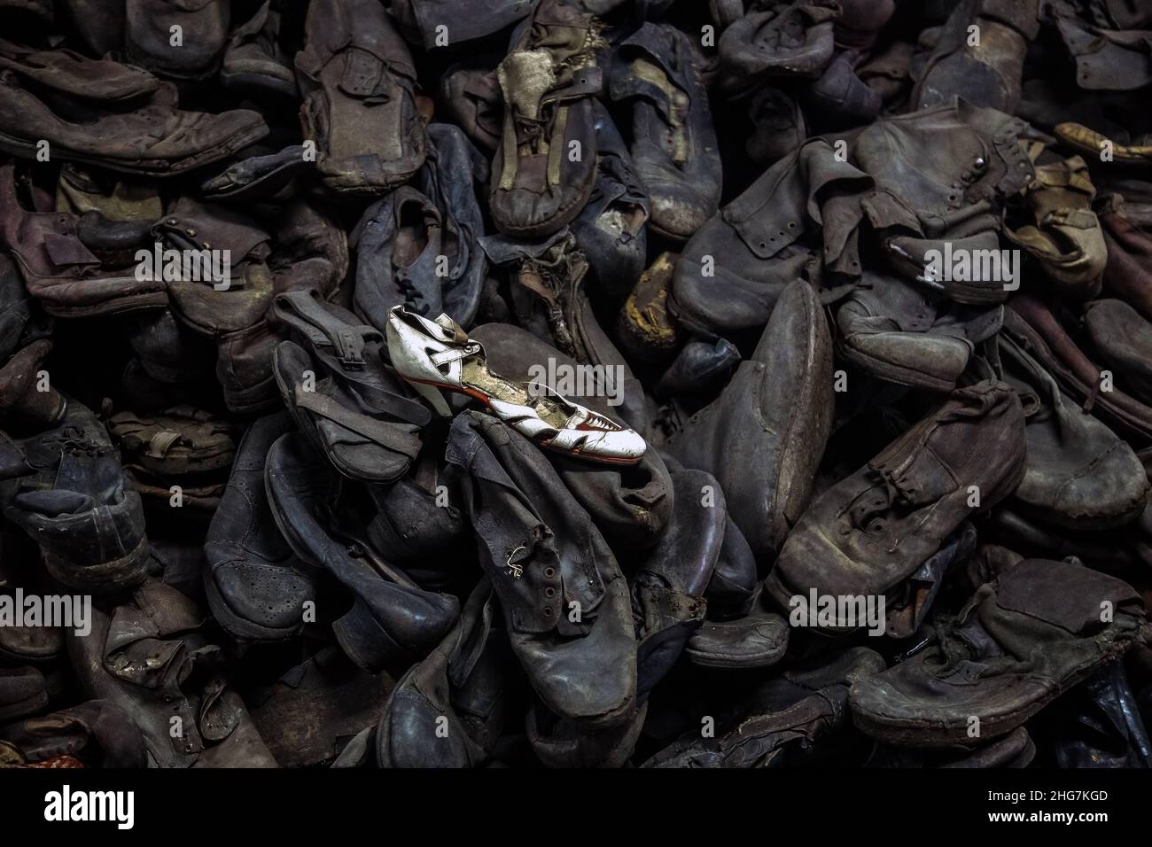 L'Holocauste et la violence féminine concept pour la journée du souvenir, Auschwitz Banque D'Images