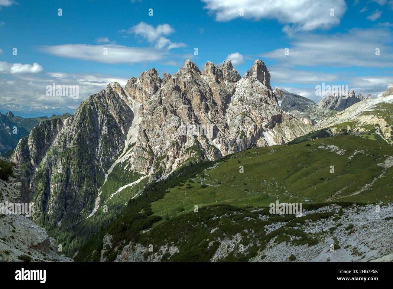 Croda di sesto dolomite dans le parc national de Tre cime, Trentin, Italie Banque D'Images