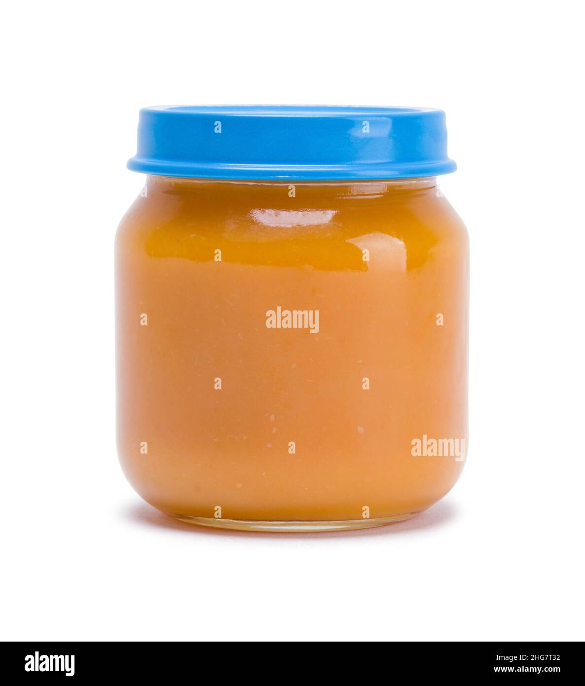 Petit pot en verre de nourriture pour bébé découpé Photo Stock - Alamy