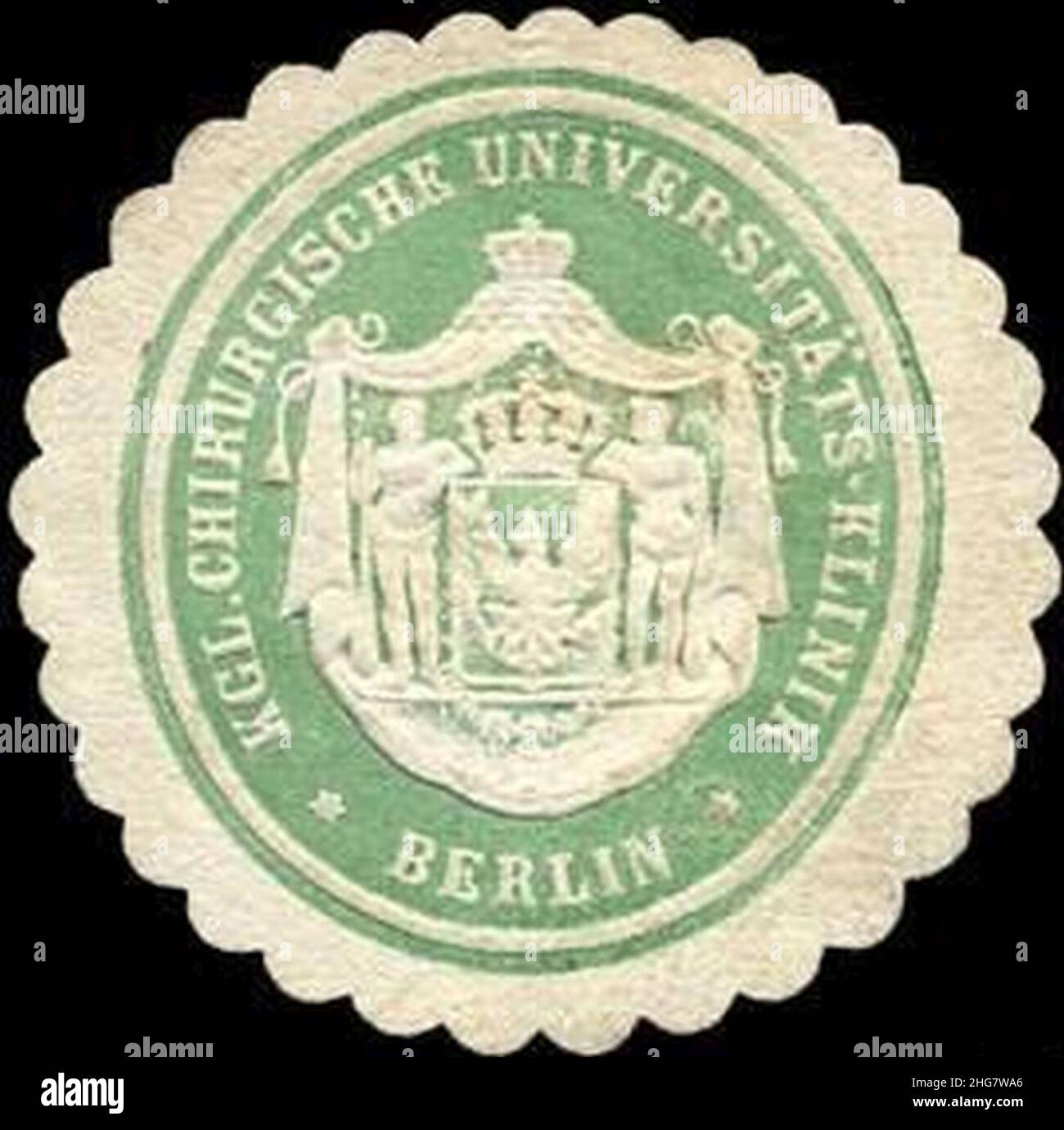 Siegel Königliche Chirrgische Universitätsklinik Berlin. Banque D'Images