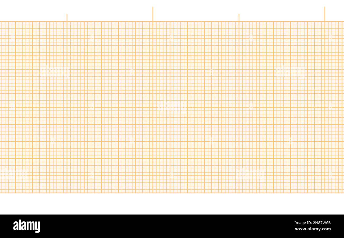 Papier ecg orange fond transparent pour l'enregistrement de la fréquence  cardiaque.Diagramme ekg numérique hôpital vierge.Grille vectorielle  millimétrique.Patter géométrique Image Vectorielle Stock - Alamy