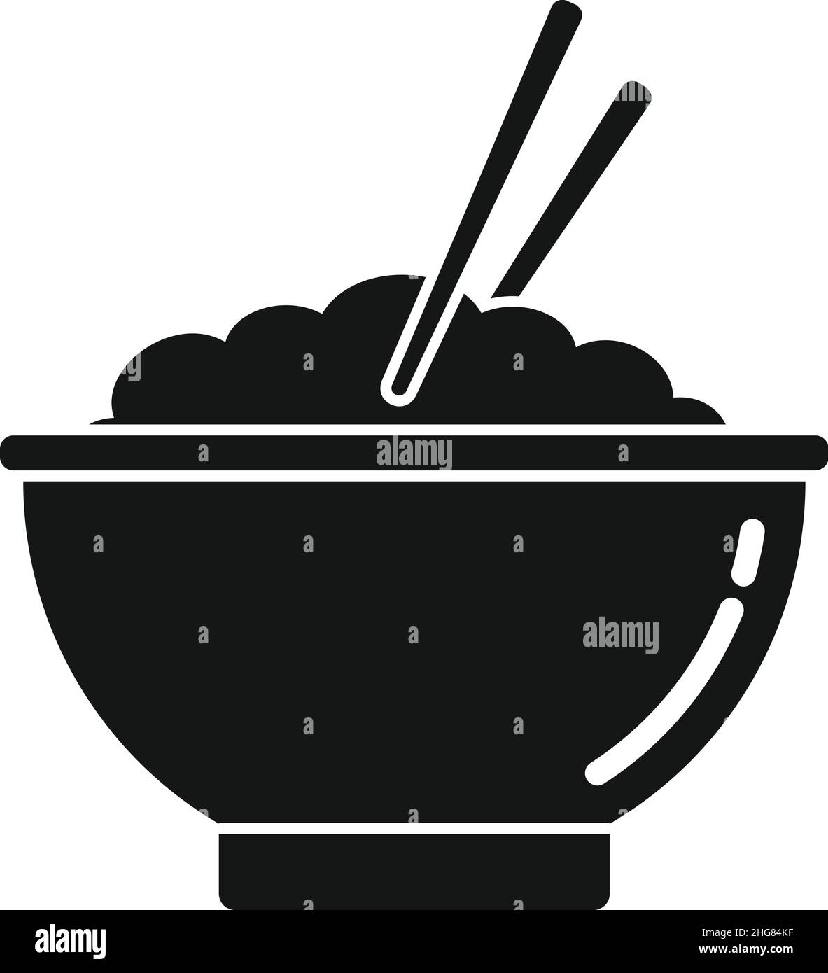 Ramen alimentaire icône vecteur simple.Bol de nouilles.Soupe chinoise Illustration de Vecteur