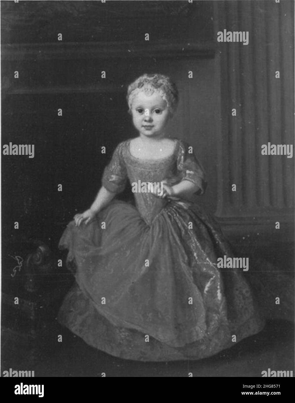 Silvestre - Maria Anna Sophia de Saxe comme enfant. Banque D'Images