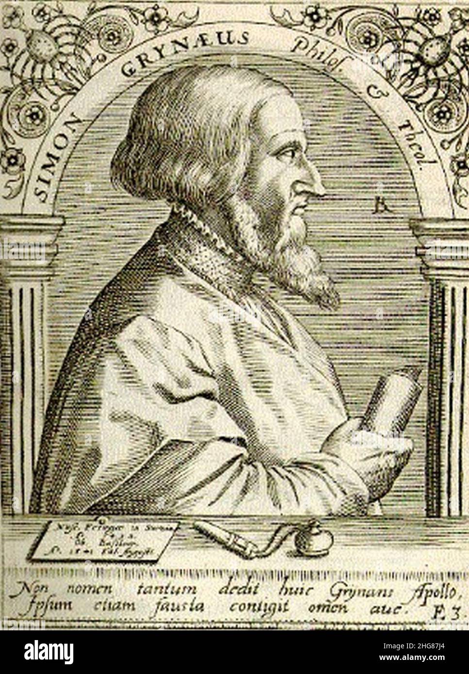 Simon Grynaeus (1493-1541). Banque D'Images