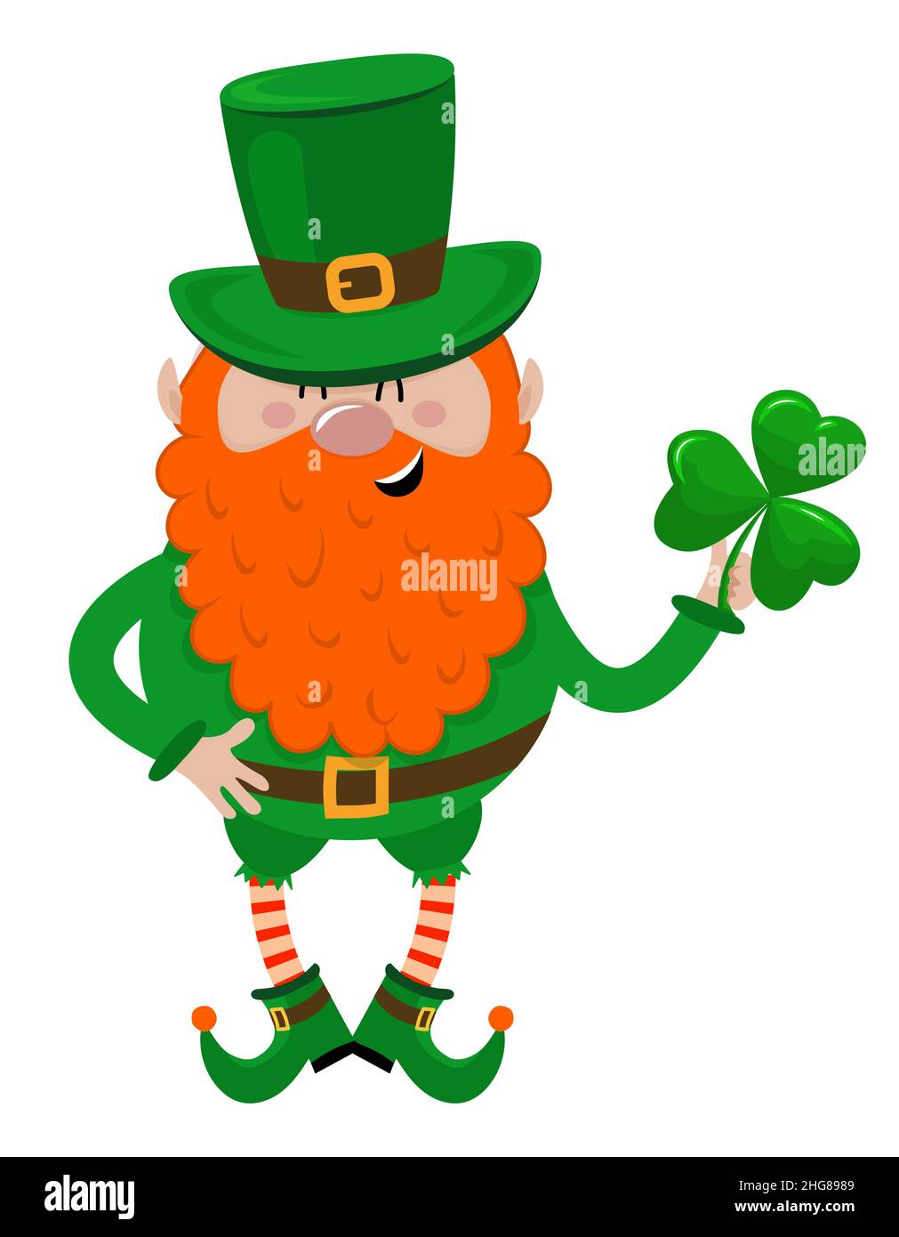 Mignon Leprechaun - drôle de Saint Patrick motif de lettrage inspirant pour affiches, circulaires, t-shirts, cartes, invitations,autocollants, bannières, cadeaux.JE Illustration de Vecteur