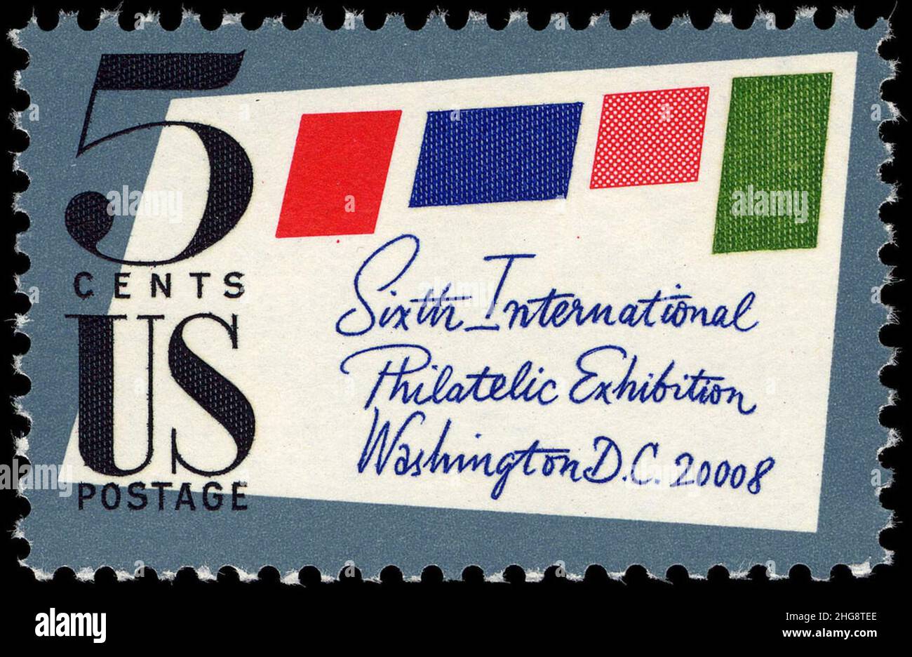 Sixième exposition philatélique internationale Numéro 5c 1966 Numéro timbre américain. Banque D'Images