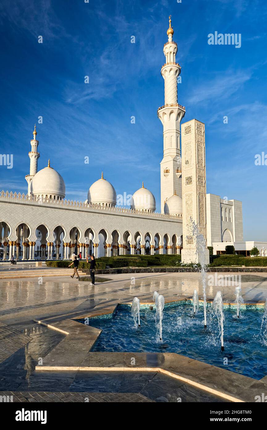 ABOU DHABI.Grande mosquée Sheikh Zayed Banque D'Images