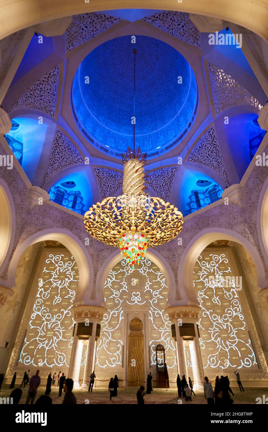 ABOU DHABI.Grande mosquée Sheikh Zayed Banque D'Images