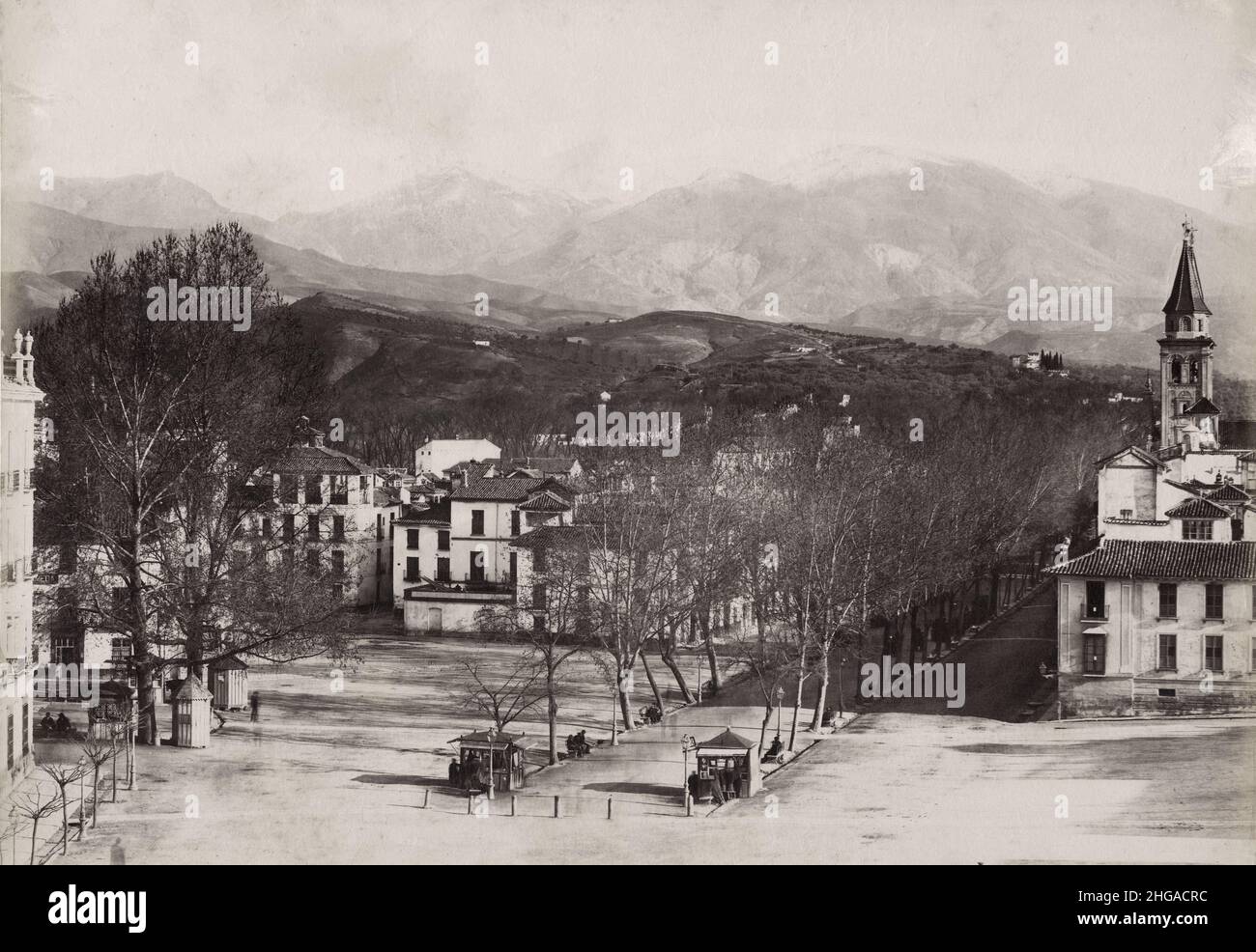Photographie vintage du 19th siècle - Granda Espagne, Sierra Nevada. Banque D'Images
