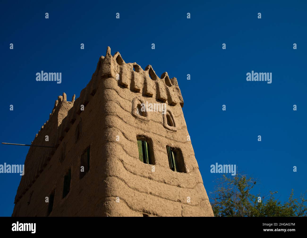 Ancienne maison de terre, Province de Najran, Najran, Arabie Saoudite Banque D'Images