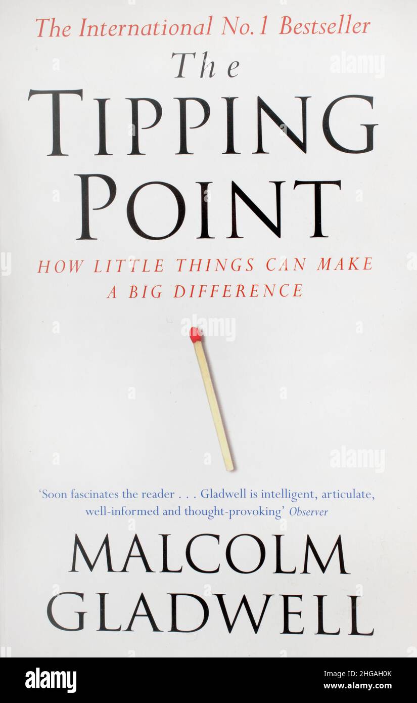 Le livre, Tipping point par Malcolm Gladwell Banque D'Images
