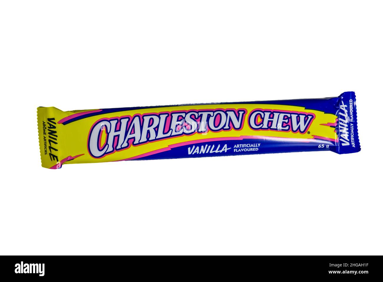 Le Charleston Chew est une barre de chocolat nord-américaine créée en 1925 et nommée d'après la danse populaire de l'époque. Banque D'Images