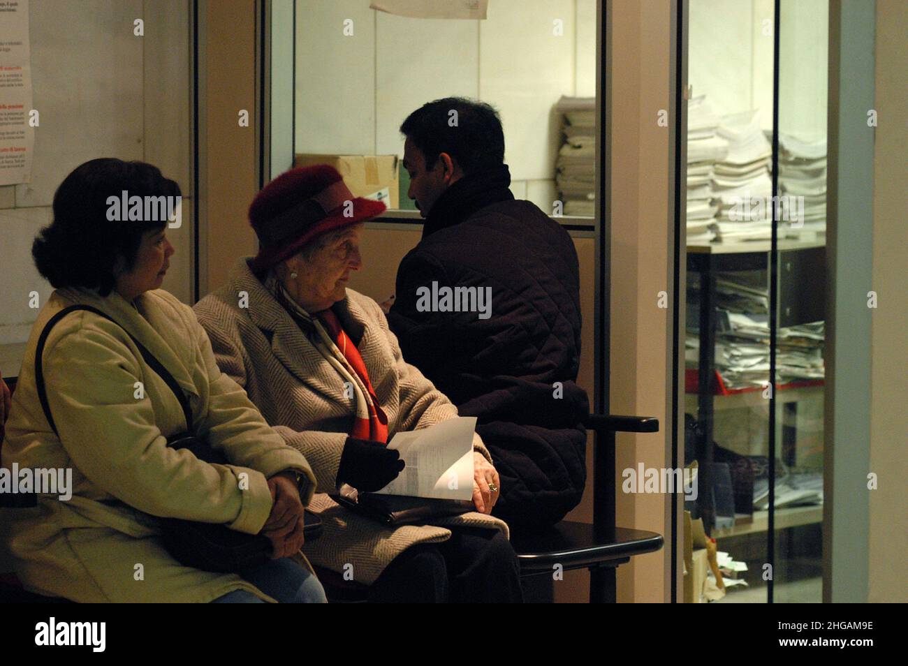 Rome, Italie 04/03/2004: Bureaux de l'INPS, rue Amba Aradam.©Andrea Sabbadini Banque D'Images