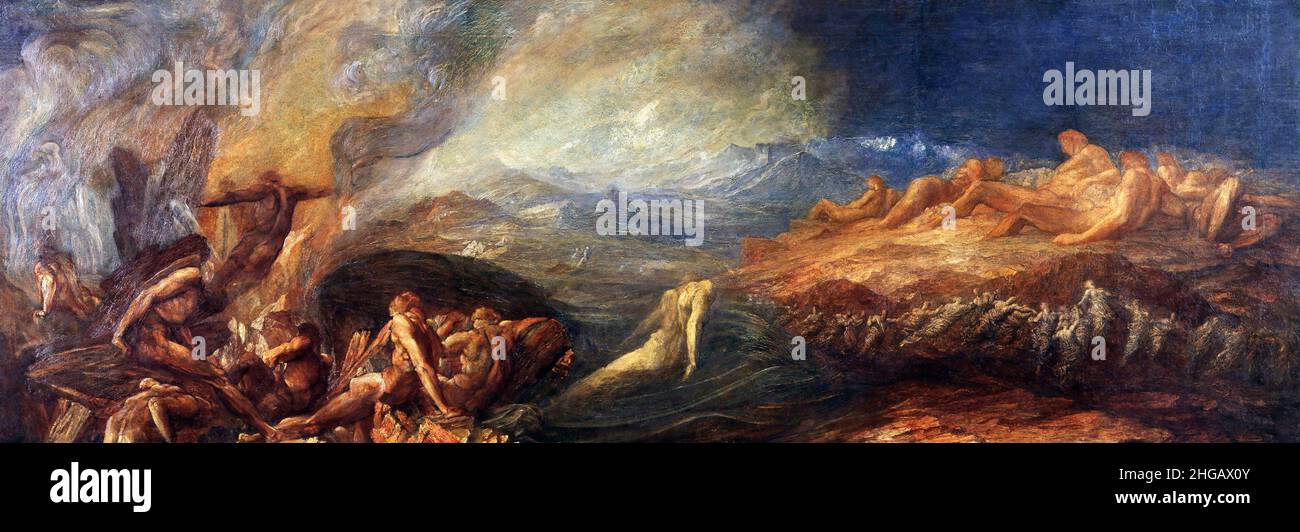 Chaos by George Frederic Watts (1817-1904), huile sur toile, c.1875 Banque D'Images