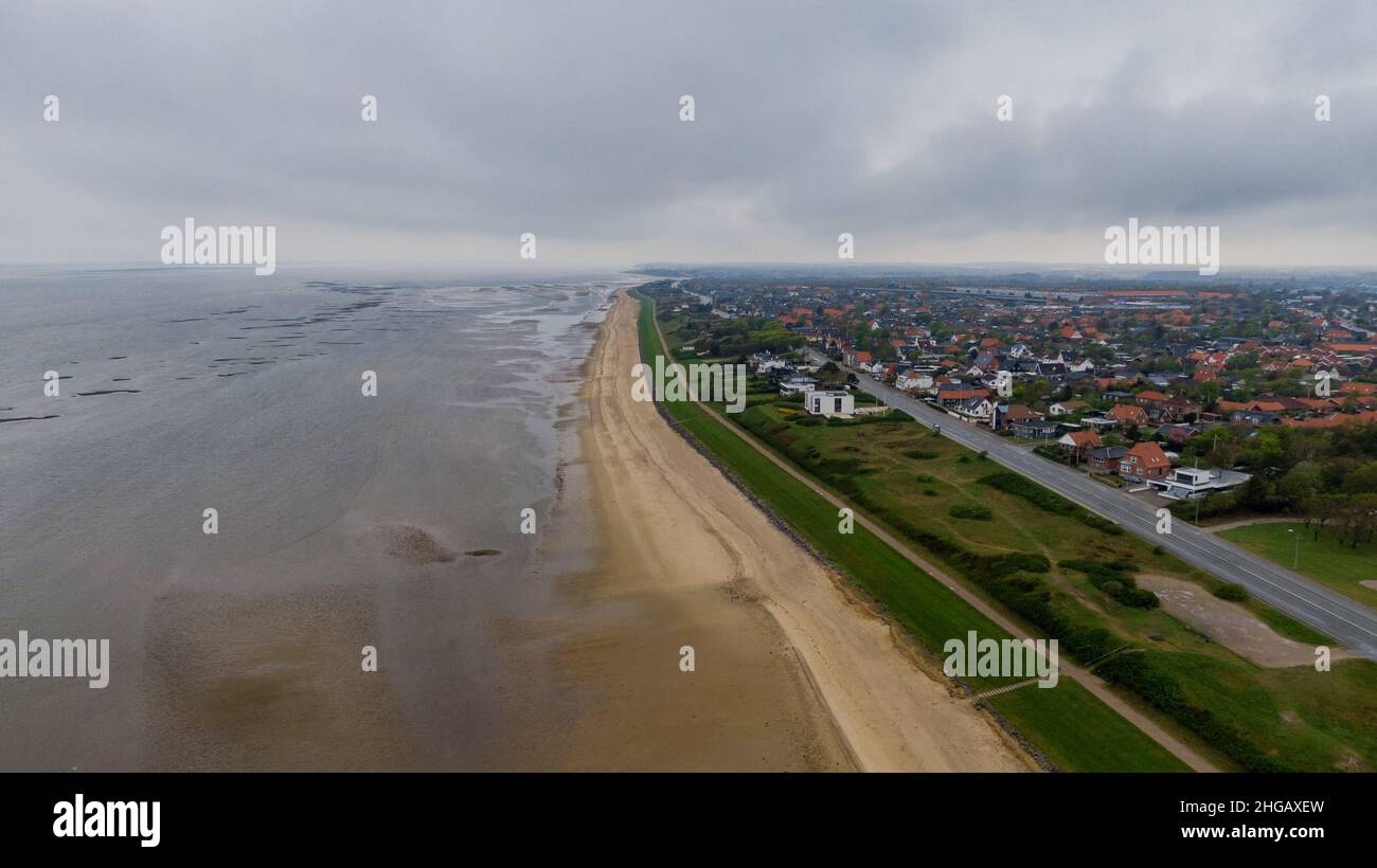 Côte contrastée à Esbjerg, Danemark Banque D'Images