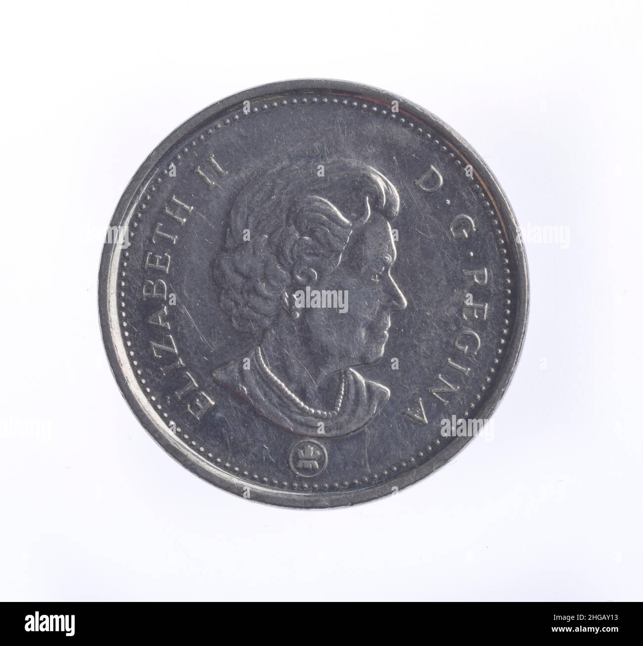 Pièce, 5 cents, Canada Banque D'Images