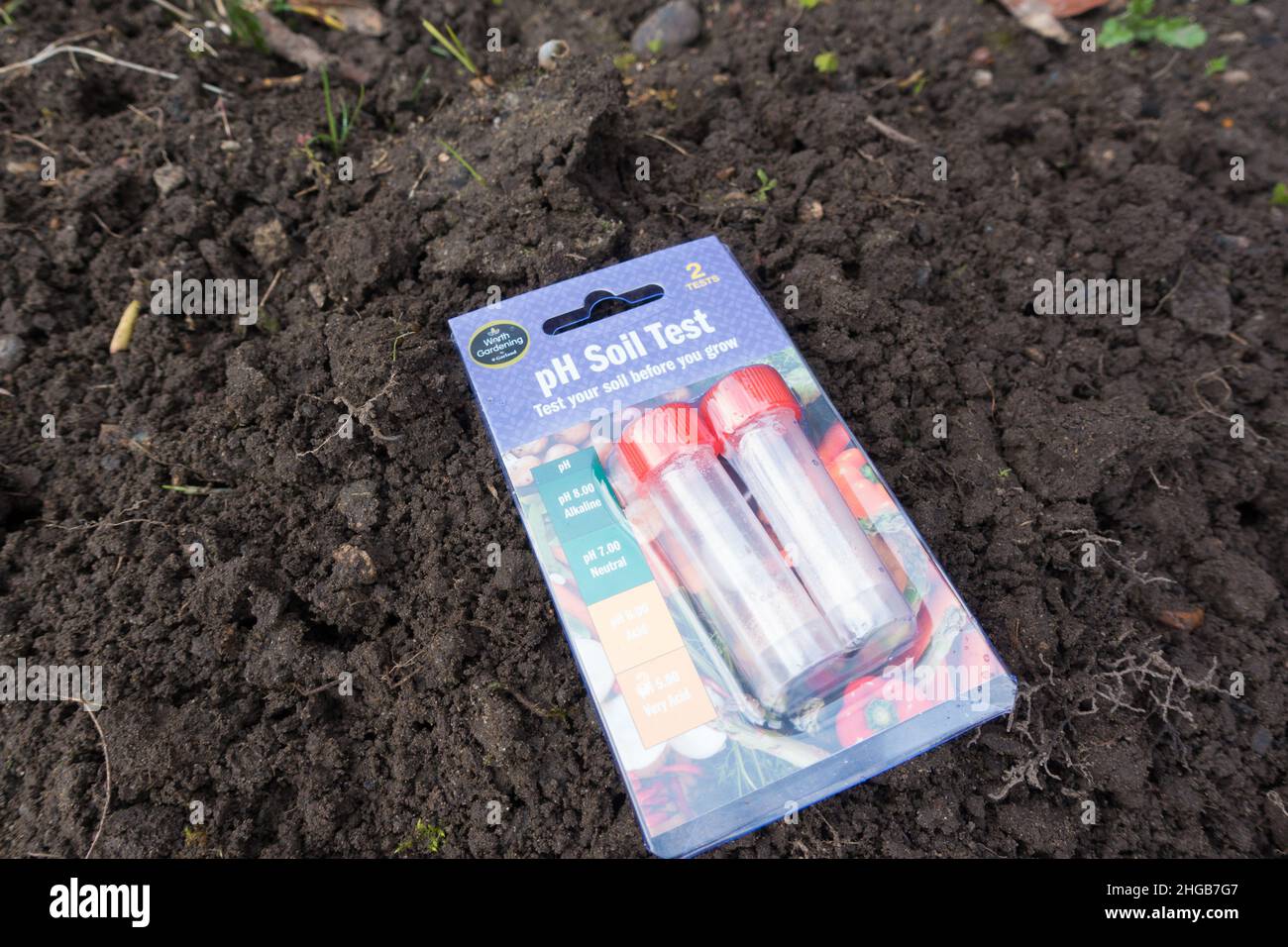 Kit de test pH sol Banque D'Images