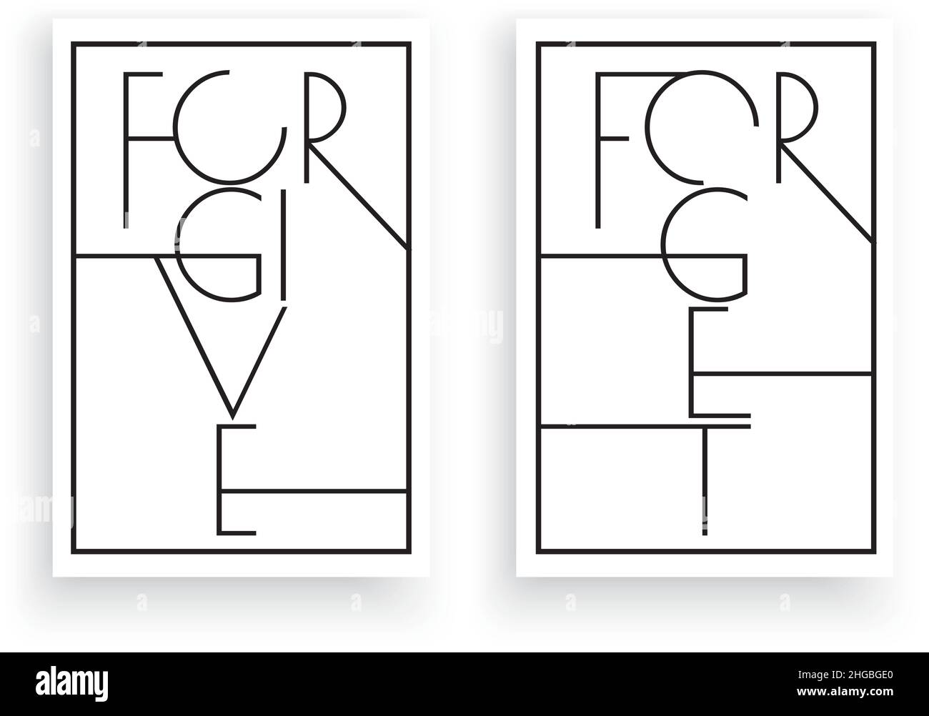 Pardonner oublier, vecteur.Design de l'élément verbal isolé sur fond blanc, lettrage.Citations positives, estimations.Design scandinave minimaliste par affiche i Illustration de Vecteur