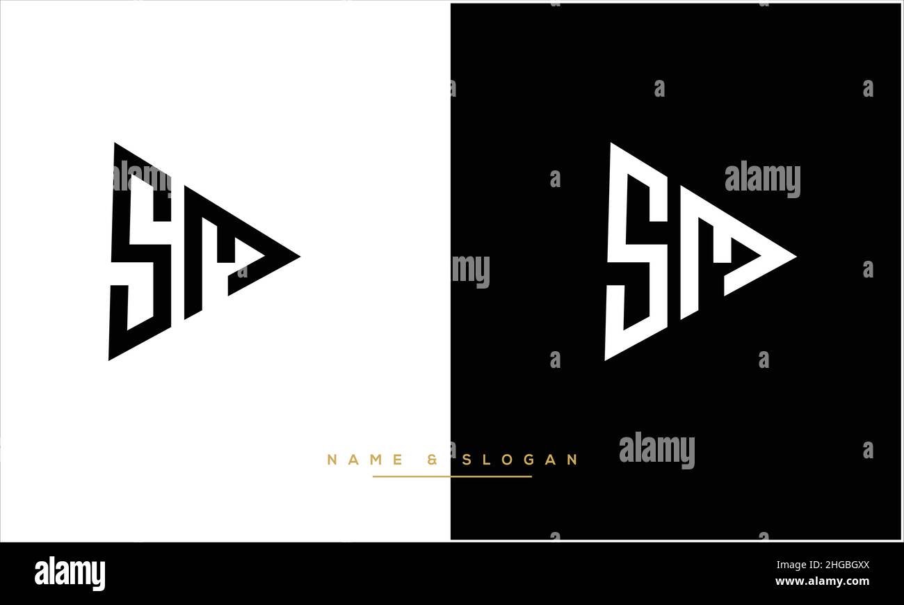 SM, MS lettres abstraites logo Monogramme Illustration de Vecteur