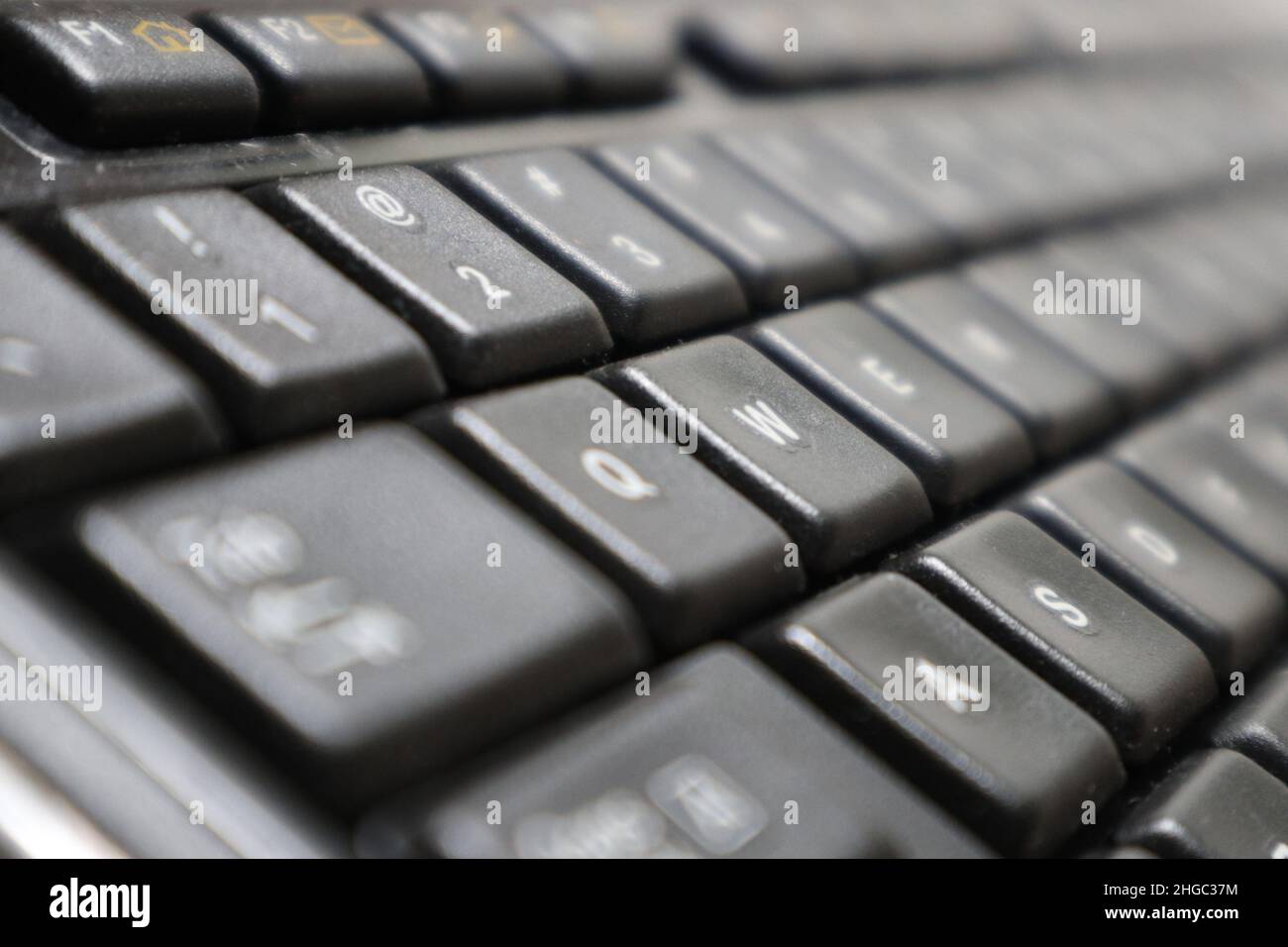 Clavier qwerty noir Banque D'Images