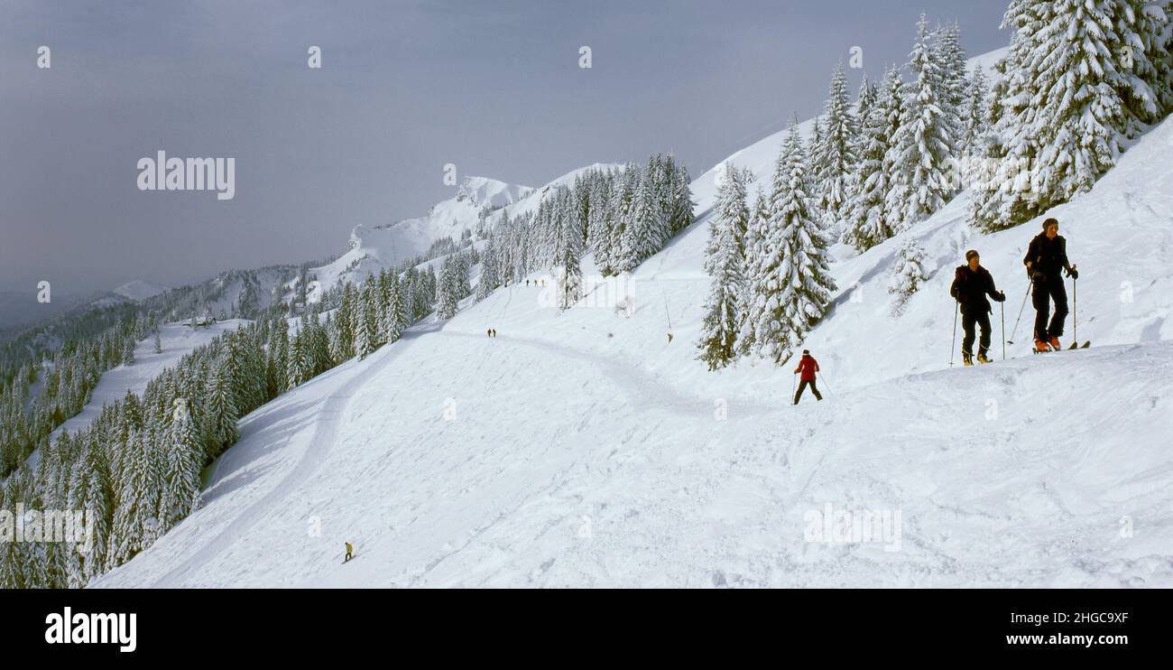 Paysage alpin d'hiver, Bavière, Allemagne Banque D'Images
