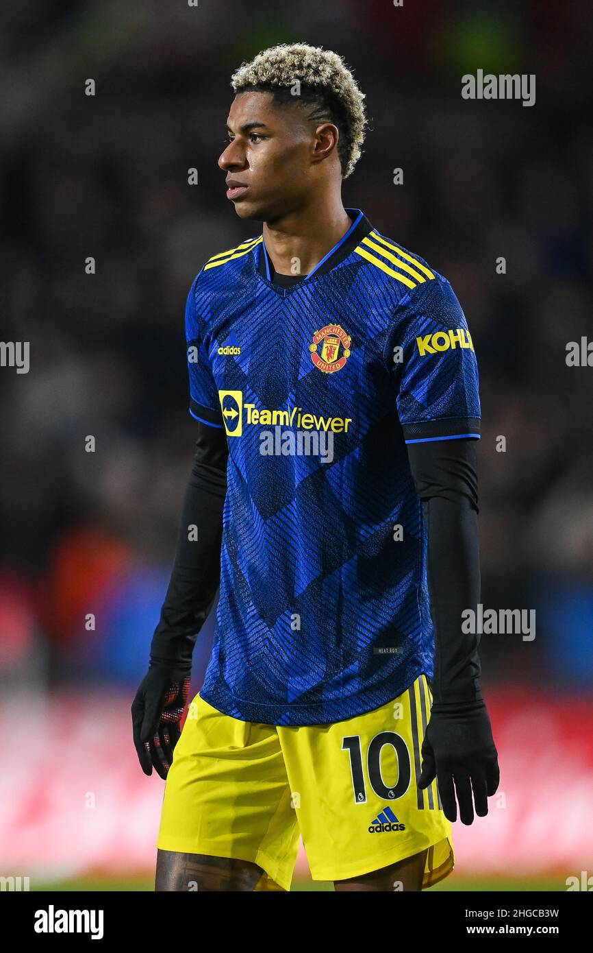 Maillot Adidas Manchester United 2019/20 Troisième – Rashford #10, Taille M, Noir, Authentique
