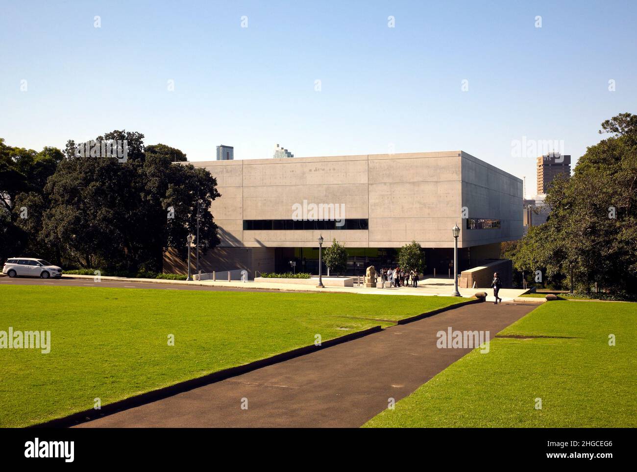 Musée de l'aile Chau Chak (avant du bâtiment), entrée, place de l'université, Université de Sydney, Camperdown,Nouvelle-Galles du Sud, Australie Banque D'Images