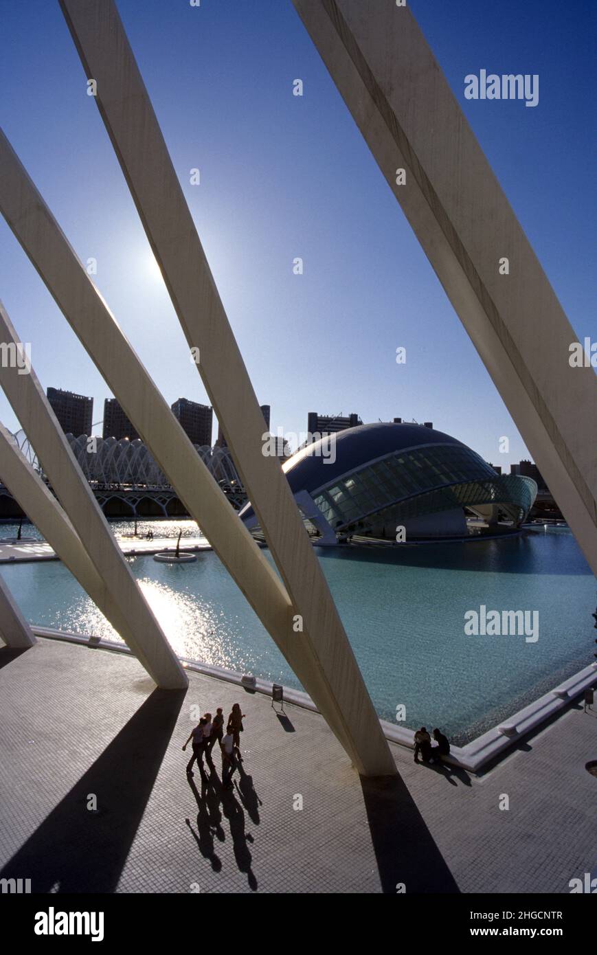 espagne Musée des sciences de l'art de Valence architecte Santiago Calatrava Banque D'Images