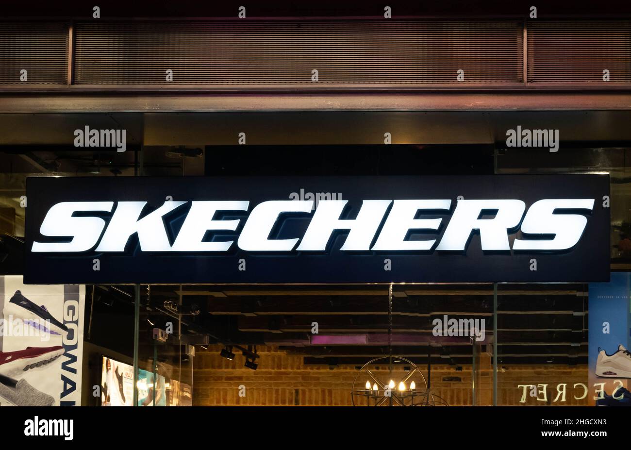 Magasin de chaussures Skechers à Liverpool un centre commercial Banque D'Images